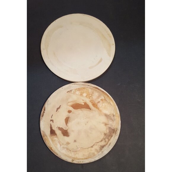 Vintage Mid-State Tiles Lot of 2 Trivets 6" Round MCM Hearts Birds Pineapple - Picture 4 of 5